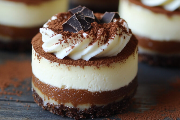 Mini gâteau au fromage étagé sans cuisson