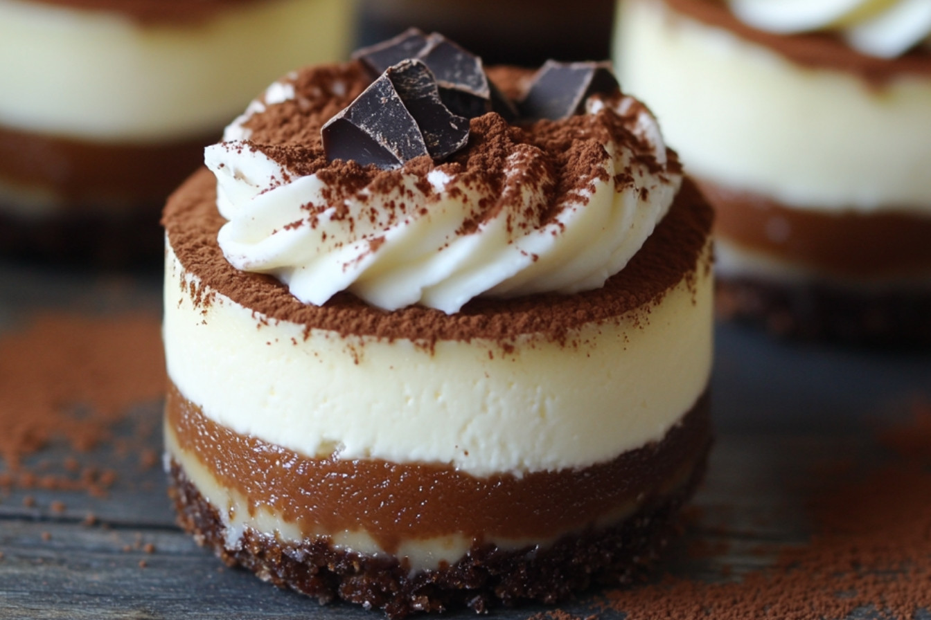 Mini gâteau au fromage étagé sans cuisson