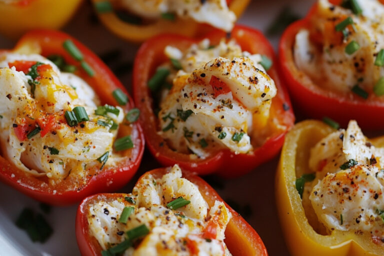Mini poivrons farcis au crabe