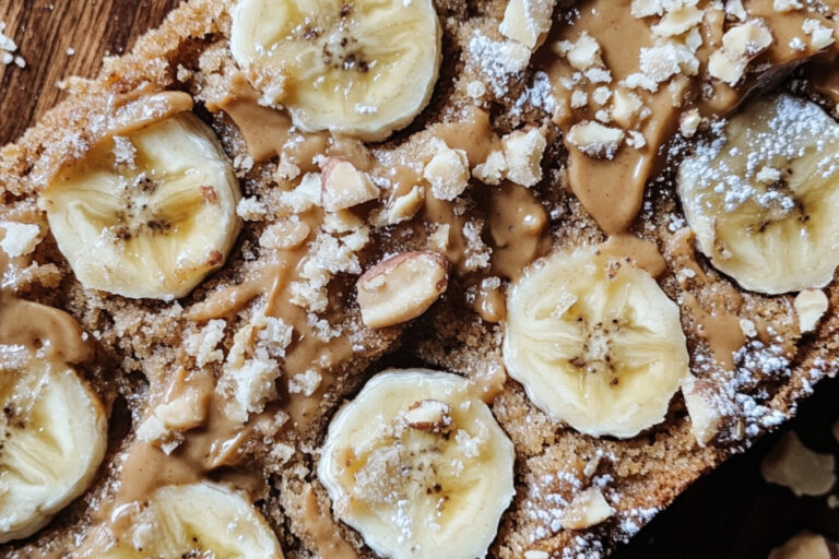 Pain au beurre d'arachide et bananes
