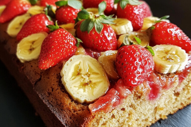 Pain aux fraises et bananes