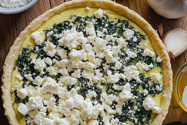 Quiche grecque aux épinards et à la feta