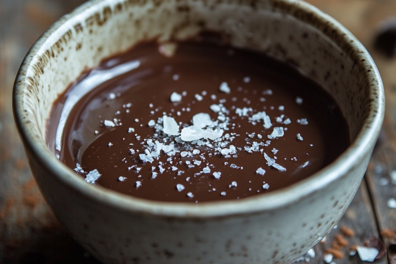 Truffes au chocolat noir et fleur de sel