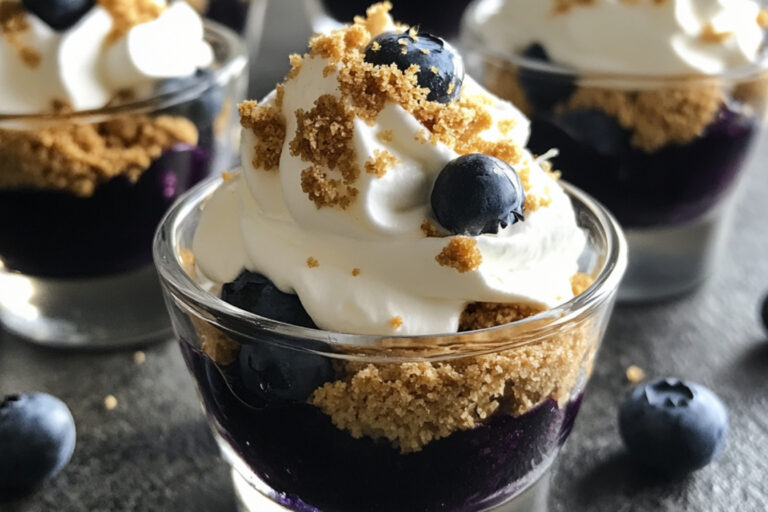 Verrines aux bleuets et fromage à la crème