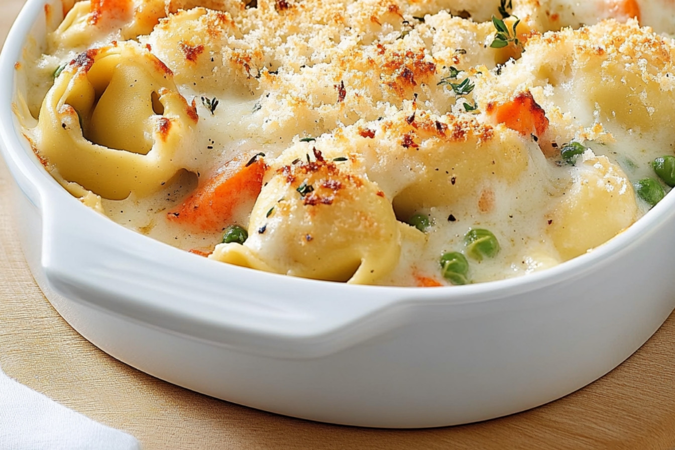 Gratin de tortellinis aux légumes