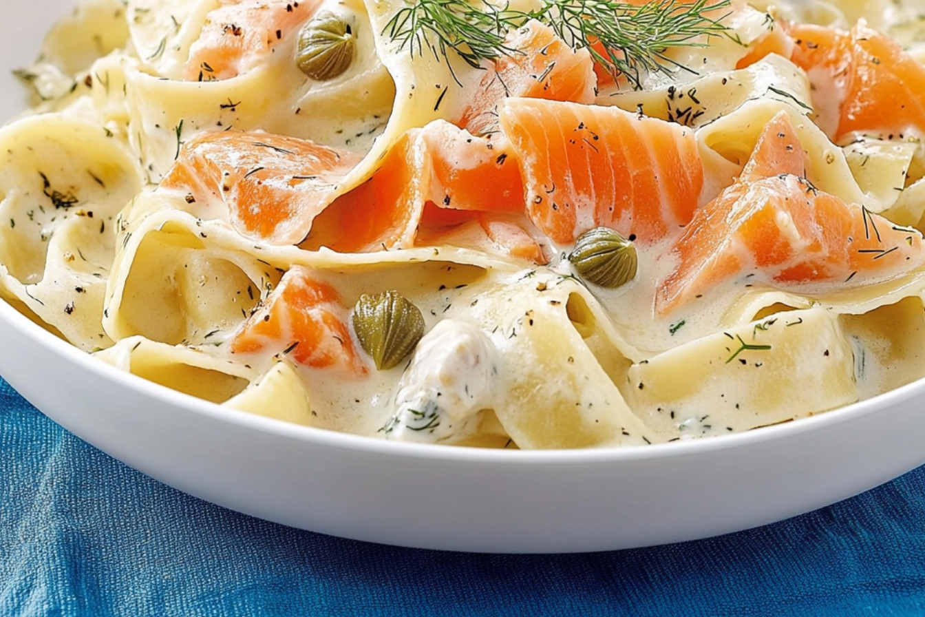 Pappardelles au saumon fumé