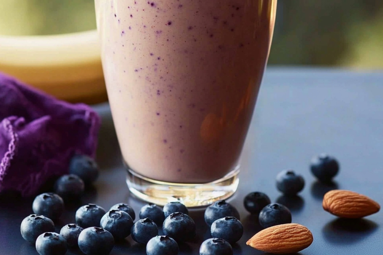 Smoothie aux bleuets et amandes