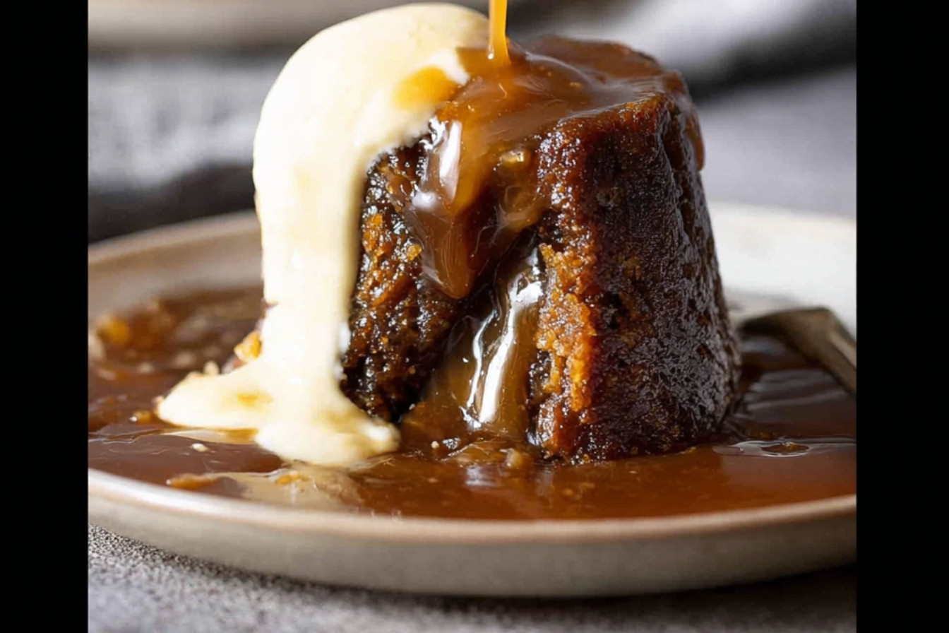 Pudding au caramel collant