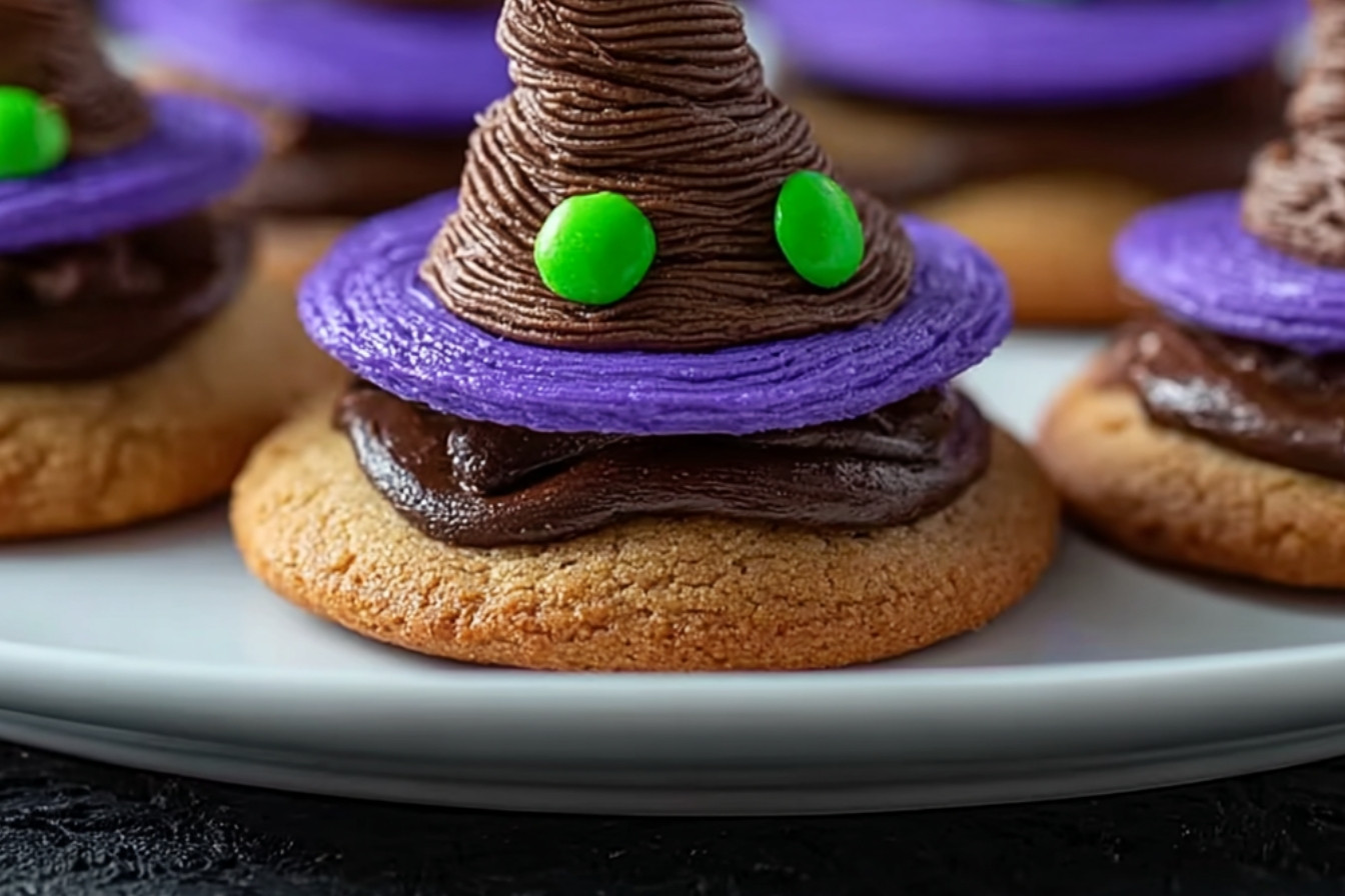 Biscuits en forme de chapeau de sorcière
