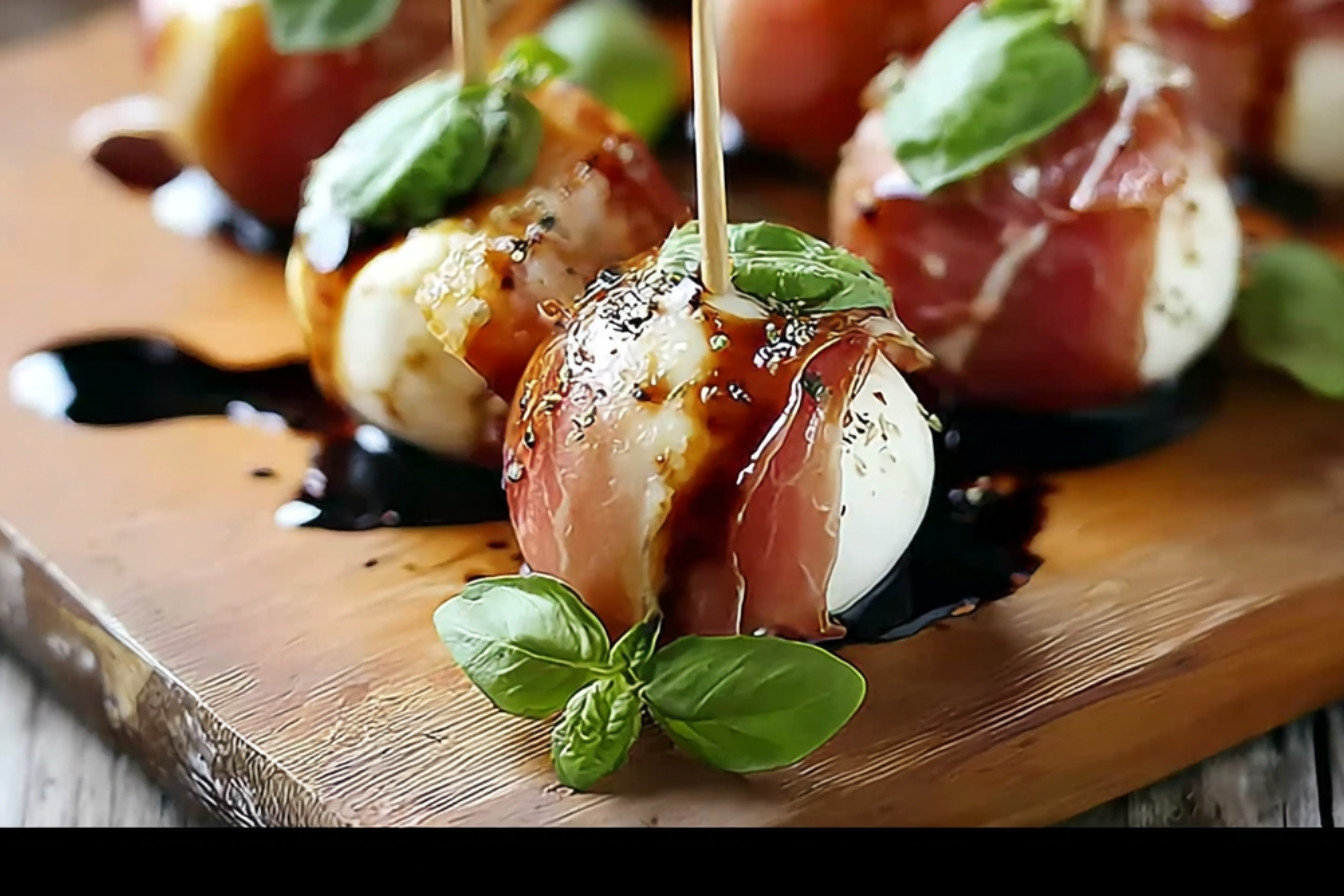 Bouchées de mozzarella en prosciutto