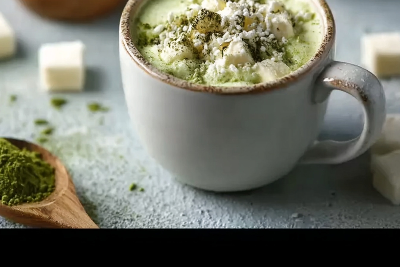Chocolat Chaud Blanc au Matcha