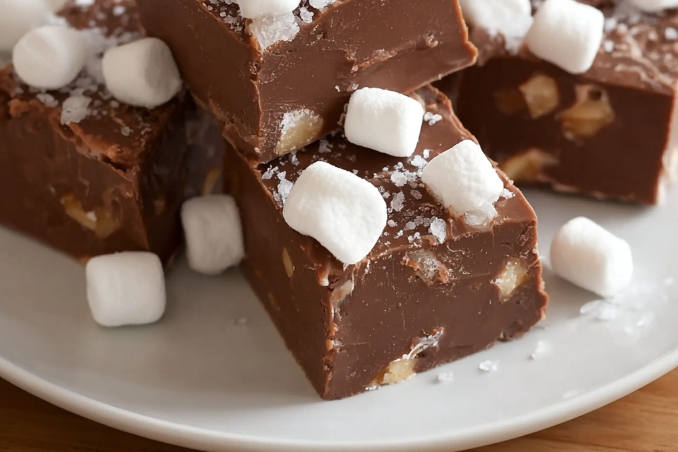 Fudge au chocolat et guimauve