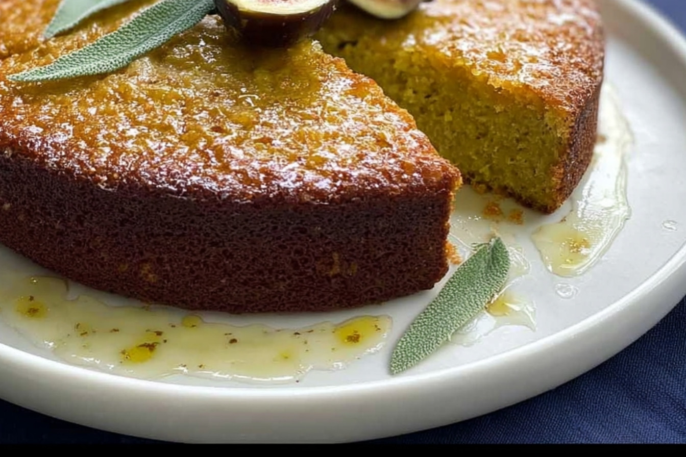 Gâteau aux figues, citron et sauge