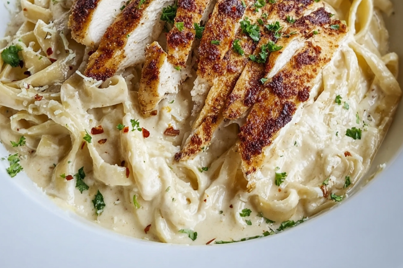Poulet Alfredo Cajun Épicé