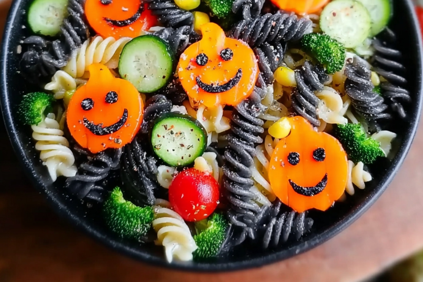 Salade de pâtes d’Halloween saine
