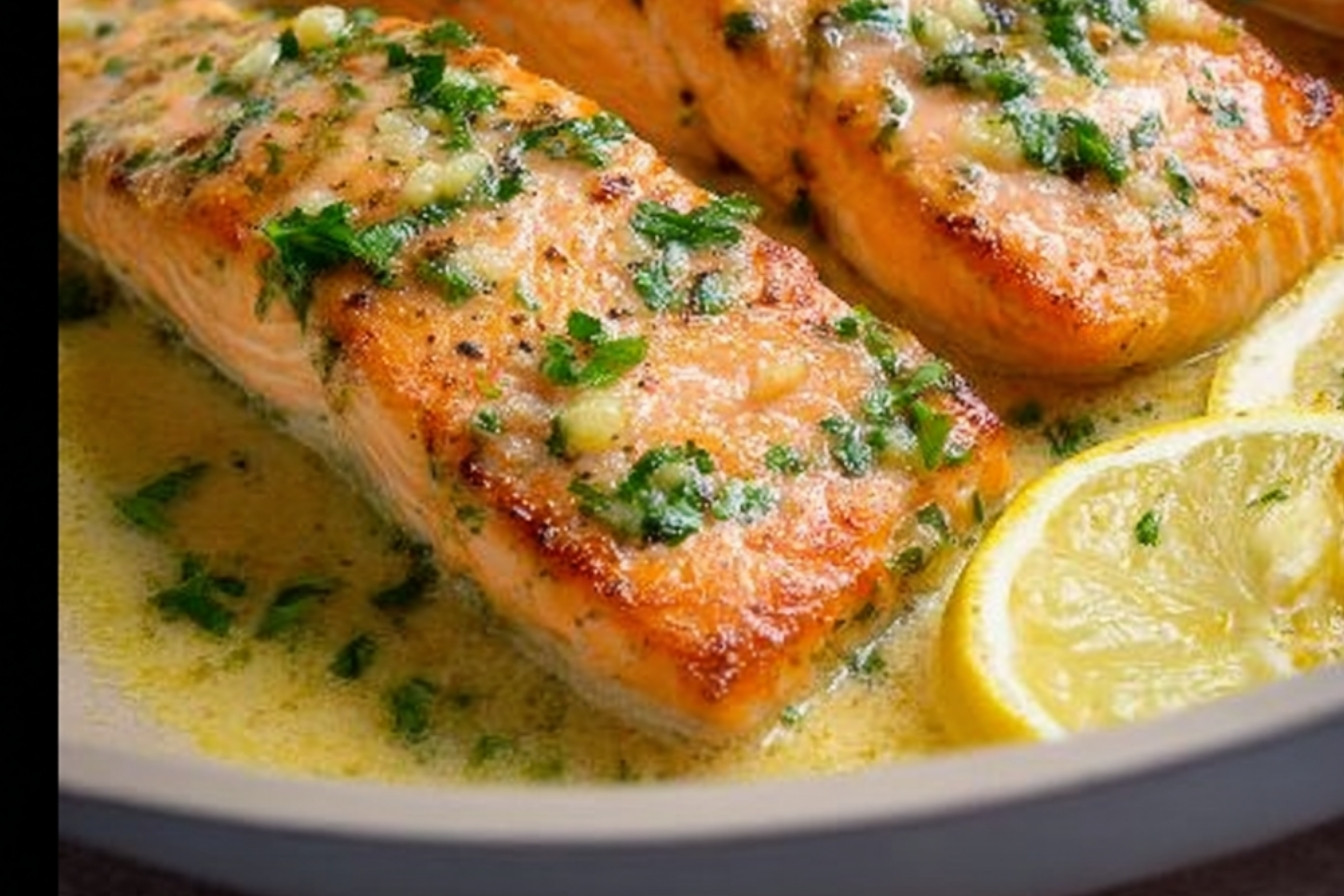 Saumon Sauté au Beurre Ail