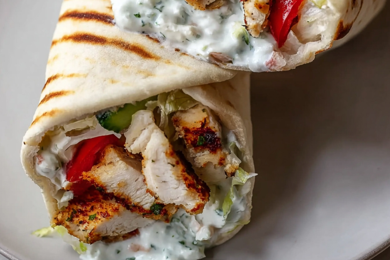Wrap de poulet grec