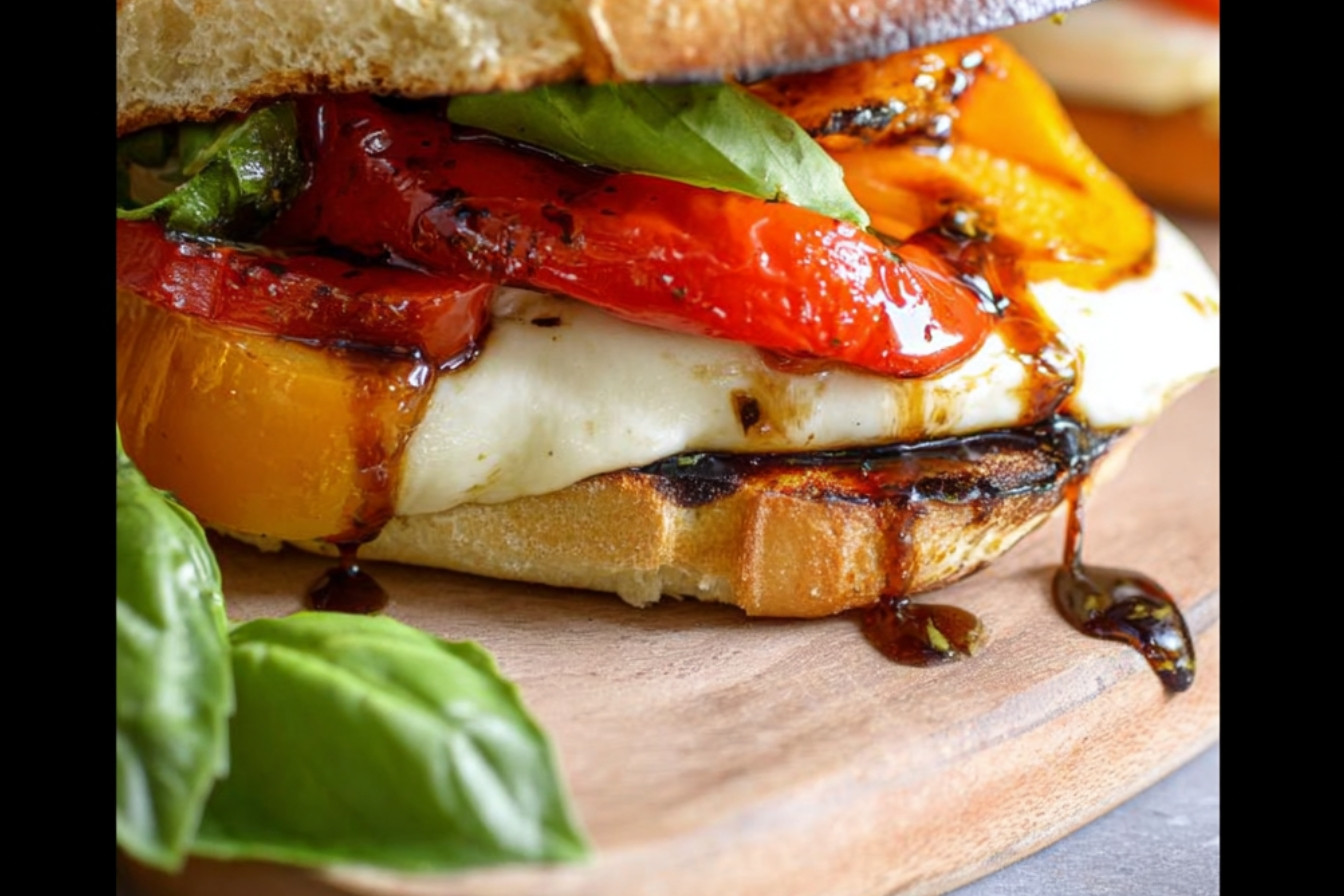 Sandwichs grillés aux poivrons et mozzarella